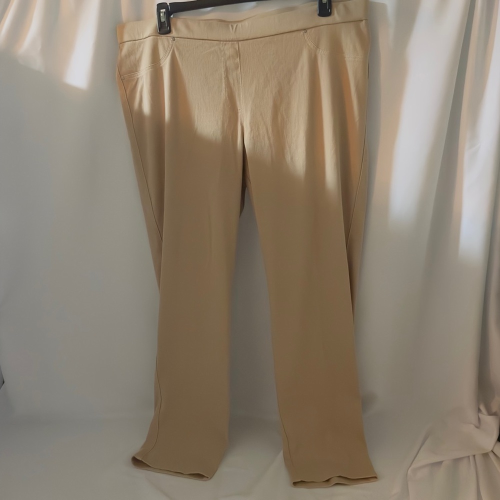 NWT Ruby Road Woman's Khaki Bamboo In Th Mix 2018 Pull on Pants Back Pockets XL